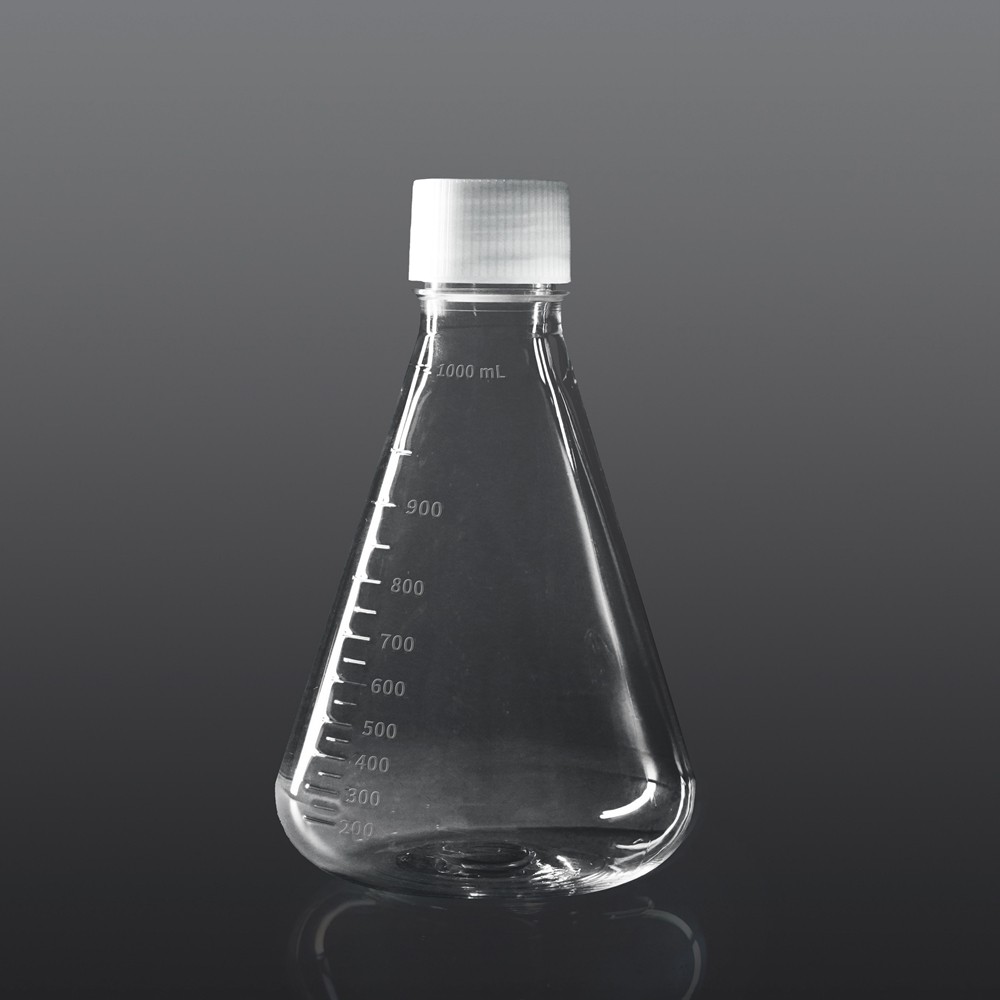 1000mL PC Erlenmeyer Flask (Vented,Conical Flask,RNase & DNase Free,Sterile)